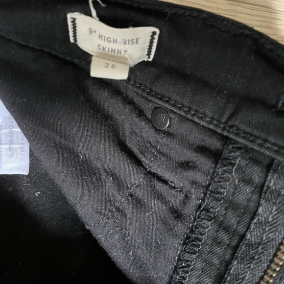 Madewell 9” Skinny High Rise Black Jeans Size 26 - Picture 4 of 5